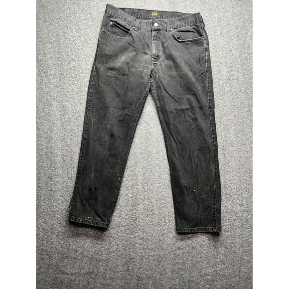 Lee Other - Lee Jeans Mens 36x30 Black Fit 36x29 Regular Straight Denim Pants TZS-K146-008